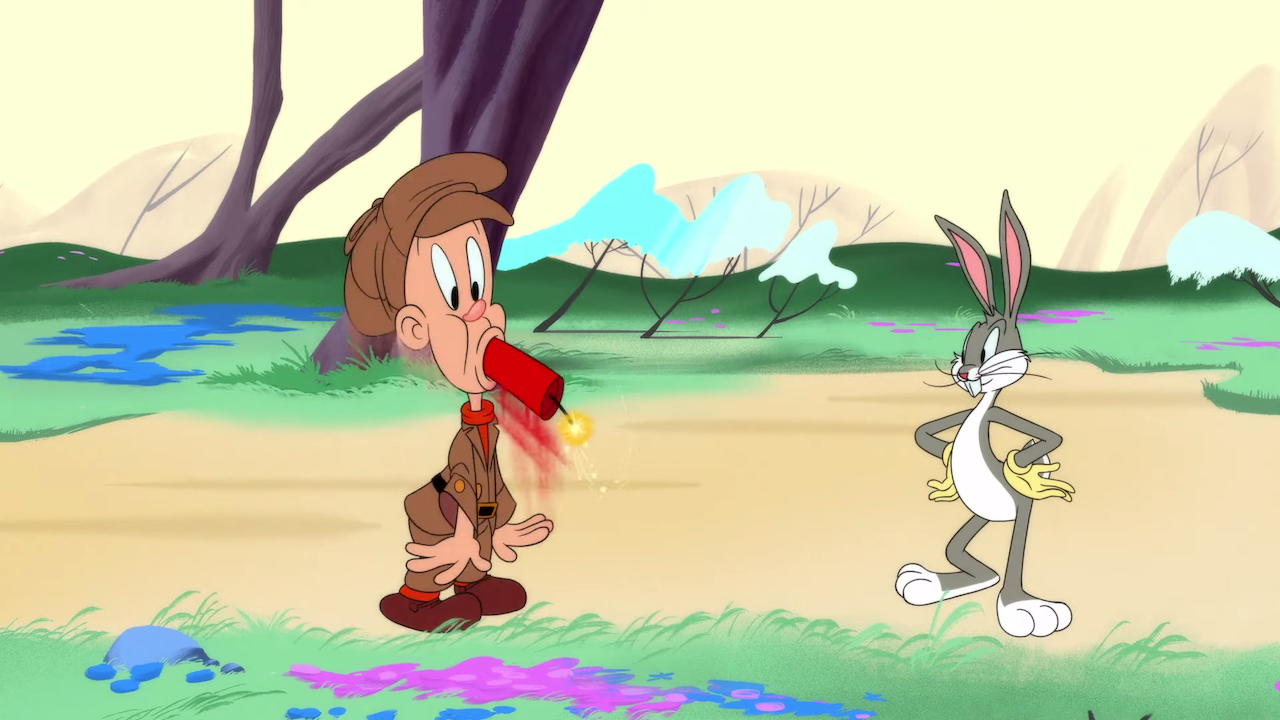 Looney tunes cartoons 2020 english. Looney Tunes Динамит. Looney Tunes охотник. Багз Банни и охотник. Уорнер бразерс Луни Тюнз.